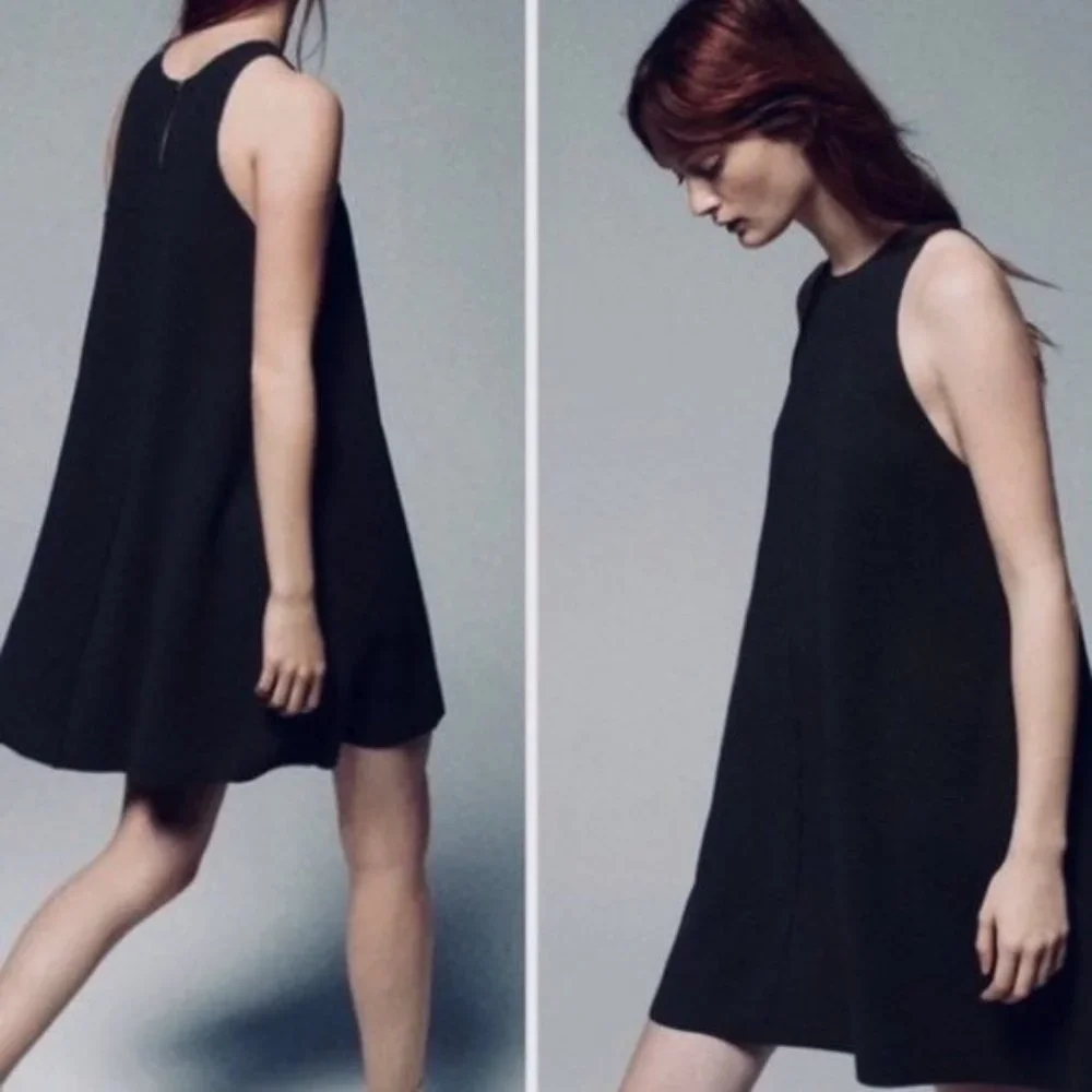 πHP!π Aritzia Wilfred 100% Silk Black Tunic Dress - Picture 2 of 9